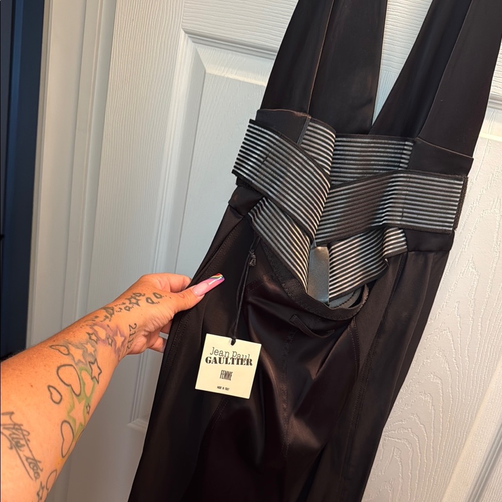 Jean Paul Gaultier Black and Gray Mini Dress